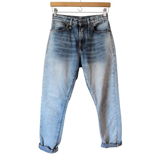 R13 MILF Jeans Size 26 Made in Italy Distressed Denim Light Wash Haston Indie - Picture 1 of 11